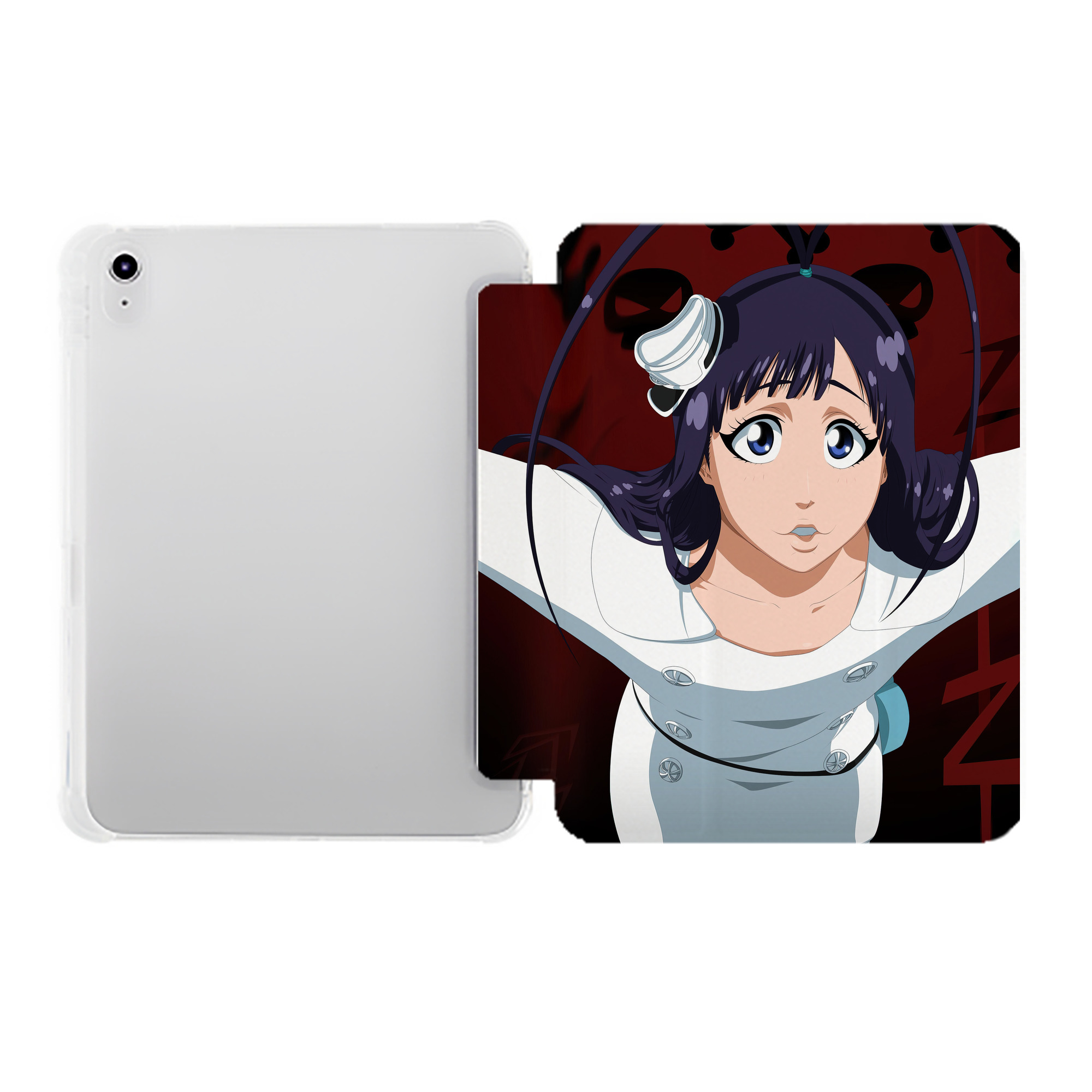 （画像用） ブリーチ BLEACH IPad ケース ペン収納付き 三つ折りスタンド PUレザー×シリコン 対応機種9.5/10.5/10.9インチ